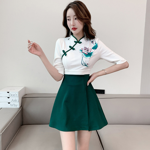 中袖美容师工作服女显瘦沐足店桑拿按摩工衣养生馆足疗足浴技师服