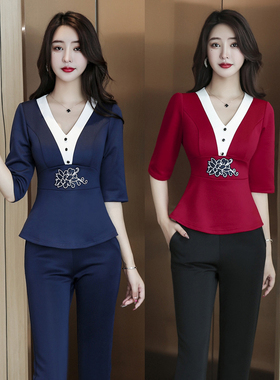 2022新款SPA养生馆工作服美容师工作服水疗会所工作服中袖长裤装