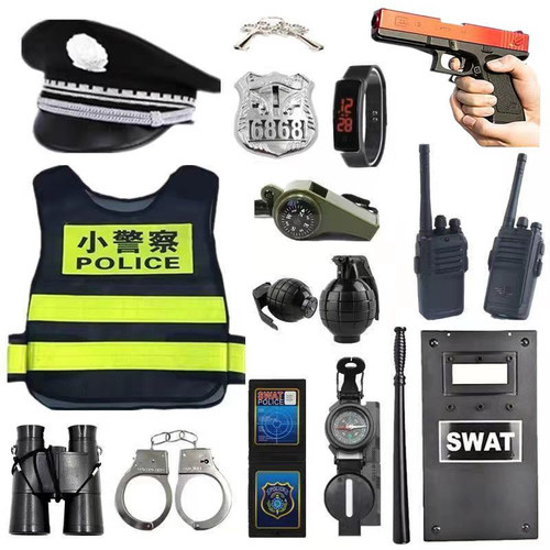 儿童警官道具小警察玩具警官衣服