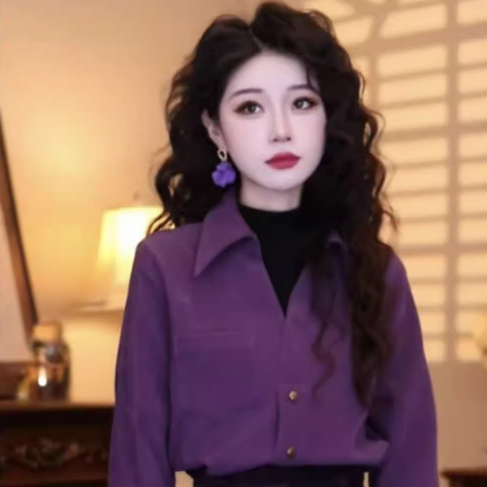 假两件长袖上衣时尚气质通勤衬衫