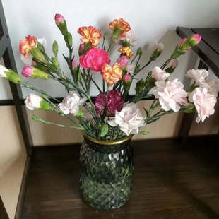 多头康乃馨洋桔梗鲜花花束水养插瓶家庭办公室鲜切花花艺创意