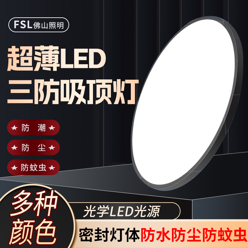 FSLLED简约阳台超亮吸顶灯防蚊