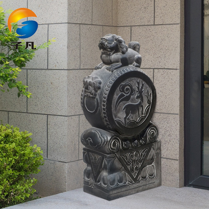 Where the child Stone lions Shigu Mendun stone carving Drum stone To fake something antique a pair household Bluestone White marble Doorway Decorationin the Home accessories , Carving , Stone carving  category - from Buy2taobao.com to provide professional Taobao agent buy service