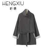 250867 韩系百搭立领大衣短外套X 专柜大清仓 珩绣秋冬季