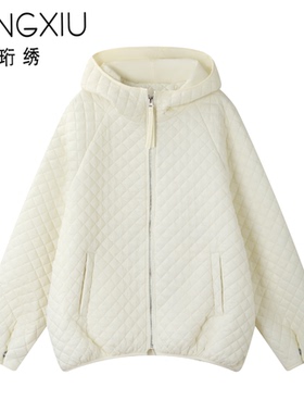 【专柜大清仓】「奶酪小泡芙」珩绣风菱格百搭棉服外套Y-T25857