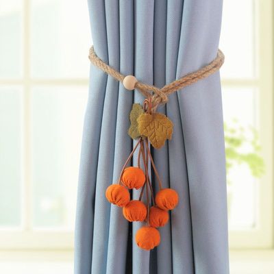 窗帘绑带轻奢高级感法式山楂花朵