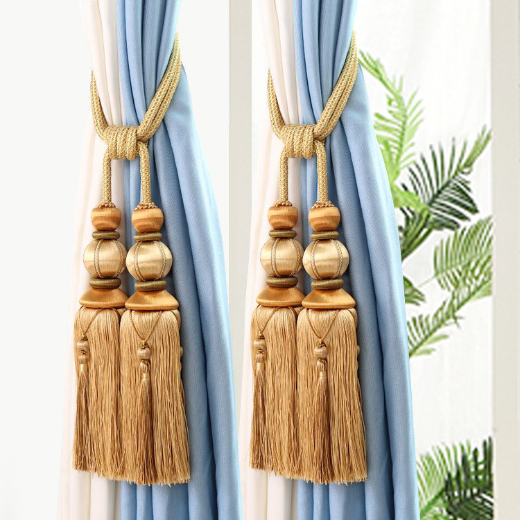 欧式花窗帘扣绑带系带捆绑绳子一对流苏挂球简约现代扎带束带客厅,居家布艺,窗帘绑带,淘宝优惠券,粉丝福利购,淘宝优惠卷