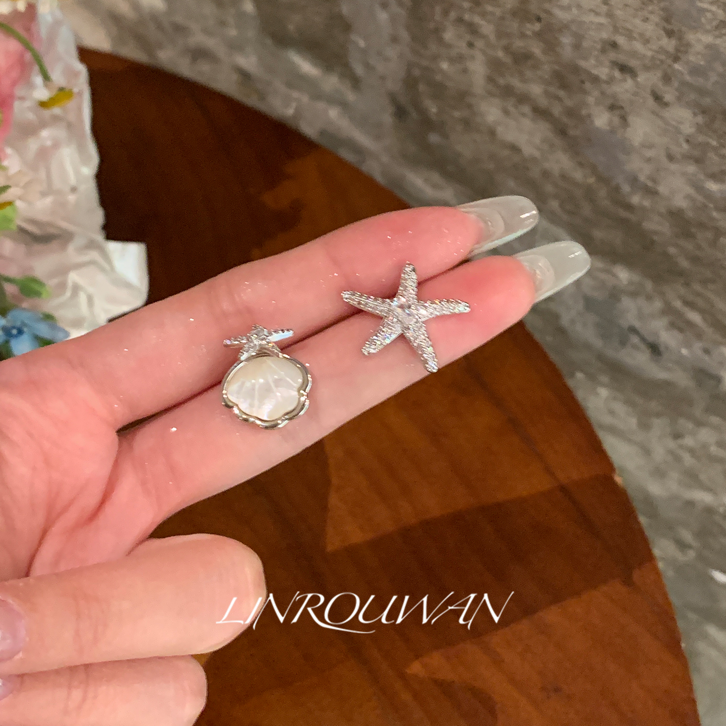 海星贝壳AB款耳环海边度假风