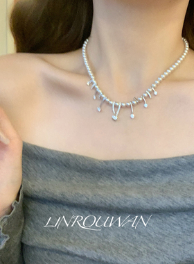 流星项链轻奢高级感锁骨链
