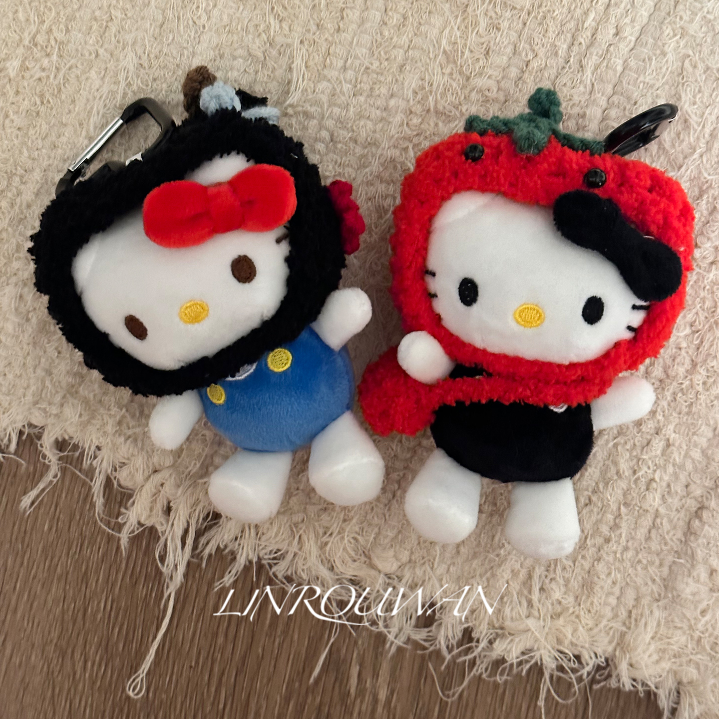 kitty毛绒公仔包包车挂件钥匙扣