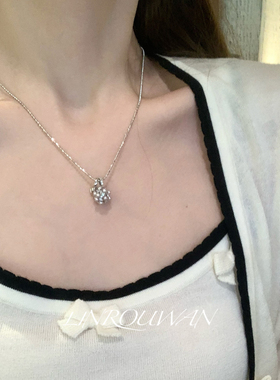 法式曼塔玫瑰花簇珍珠项链