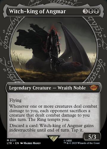 万智牌 安格玛巫王 Witch-king of Angmar英 LTR 魔戒 异画闪