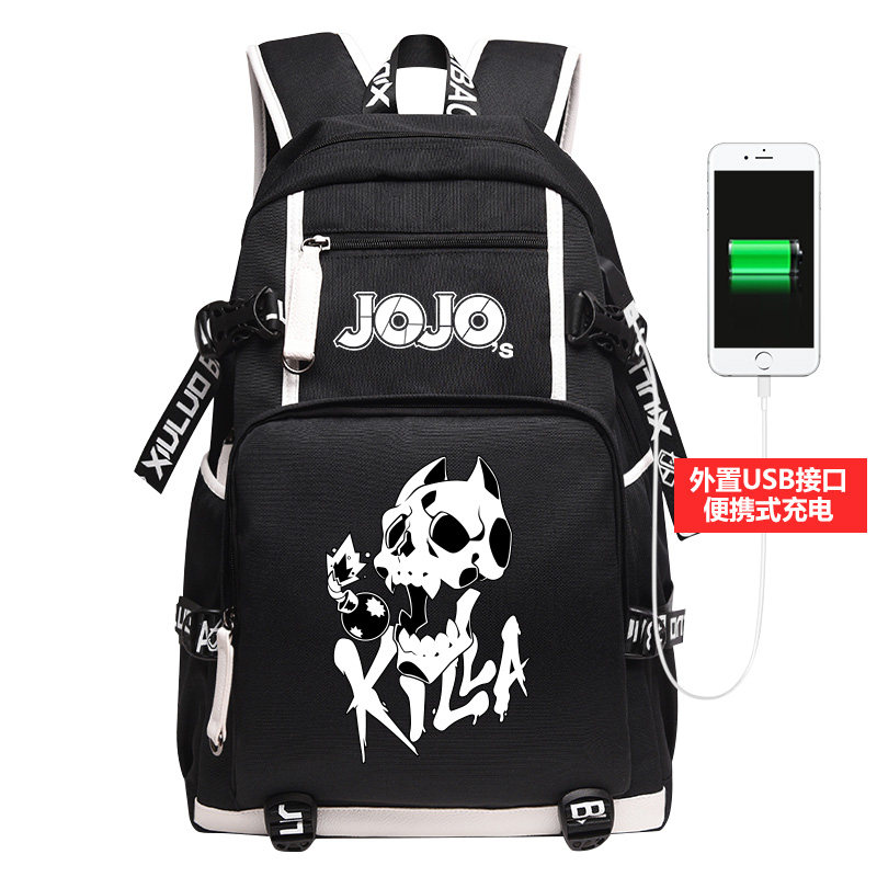 秀洛jojo的奇妙冒险周边背包小学生潮流韩版简约双肩包初中生书包