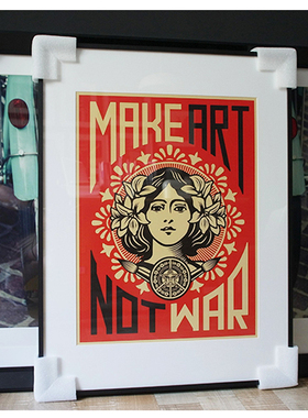 Shepard Fairey作品/Make Art/Not War海报艺术美国原版进口挂画