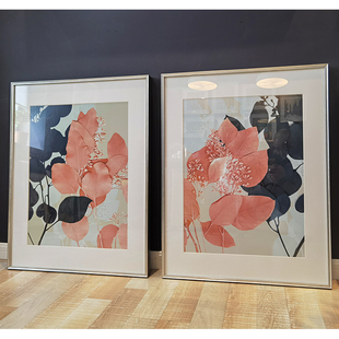 客厅餐厅样板房装 Blush 轻奢法式 Leaves树叶美国原版 饰画 画芯美式
