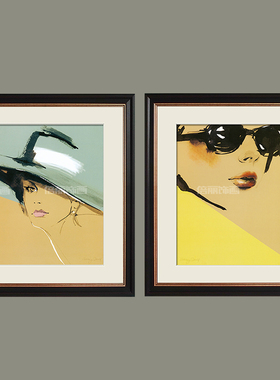 人物摩登女郎卧室咖啡馆装饰画