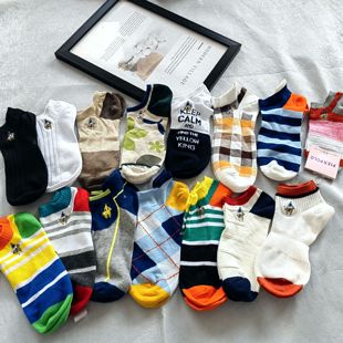 微瑕保罗polo袜子男船袜夏季 纯棉短袜防臭运动袜低帮浅口棉袜 薄款