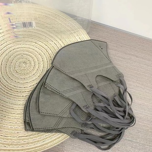 版 一次性时尚 灰色 高颜值薄款 莫兰迪色口罩3D立体秋冬男女2024新款