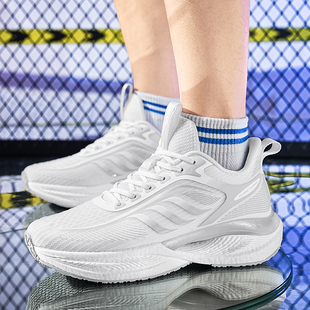 白色排球鞋气排球运动鞋男女工间操比赛鞋小白鞋广播体操拔河鞋子