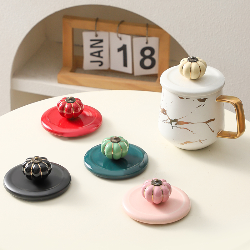 通用马克杯盖大口径陶瓷茶杯盖子