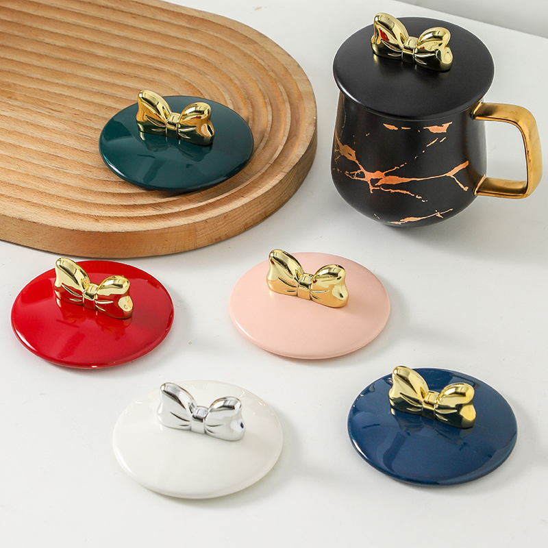 马克杯盖带缺口大口径通用防尘盖