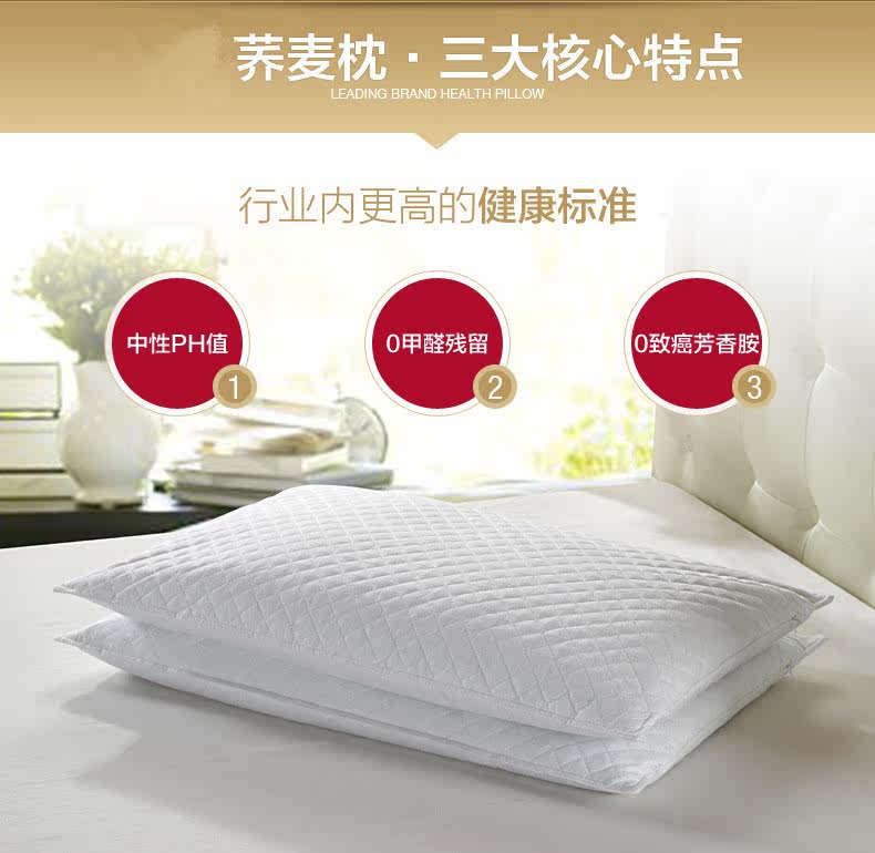 丽泽家纺特价处理纯棉荞麦壳枕头珍珠棉枕头枕芯乳胶枕头护颈包邮