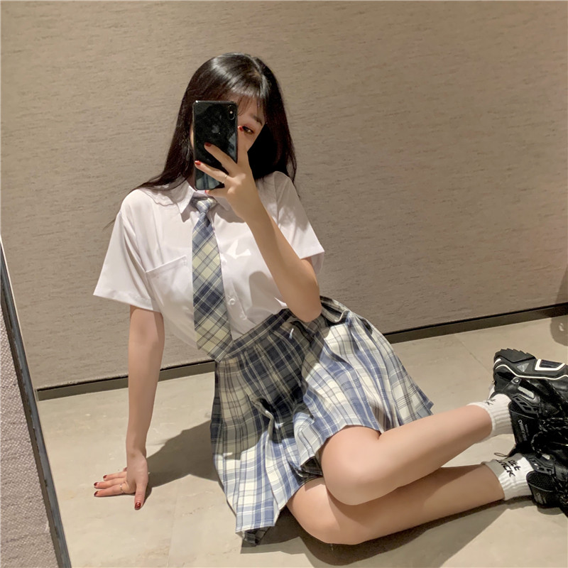 温柔一刀jk制服裙jk格裙jk格裙女兔姬舍实拍实价3301