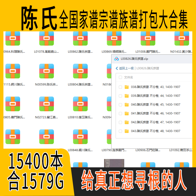 陈氏家谱 陈氏族谱 陈氏宗谱 陈姓祖谱寻根溯源研究收藏集合打包