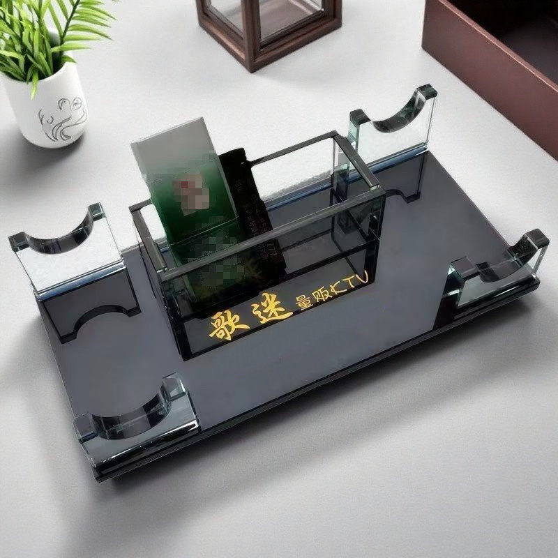 新款桌面KTV家庭影院水晶话筒架ktv夜场话筒支架麦克风话筒放置架