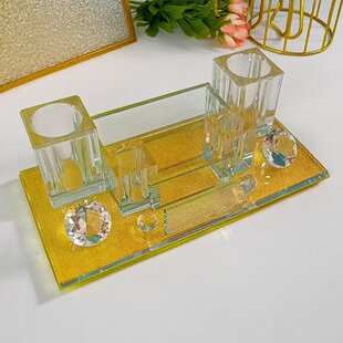 话筒架水晶话筒放置架家用无线金色话筒支架话筒座麦克风支架KTV