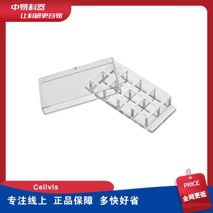 Cellvis C8-1.5H-N 8孔腔室盖玻片,8格,1.5号高平玻片