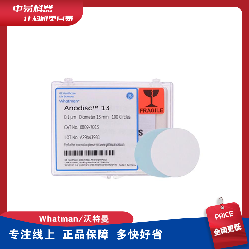 whatman无机氧化铝滤膜AAO双通道过滤膜纳米材料孔径无机膜AAO膜