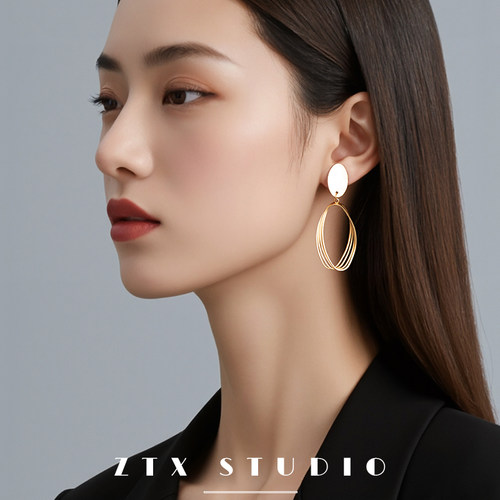 法式经典复古港风耳环耳夹