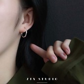 ZTX 素圈耳夹无耳洞女日常百搭圆圈耳饰无痛蚊香盘无洞夹耳式 耳环