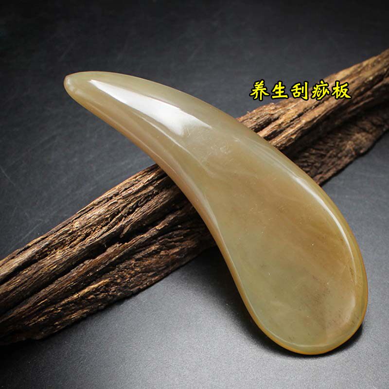 纯天然牦牛角刮痧板全身通用经络加厚养生面部背面胳膊大腿刮痧片