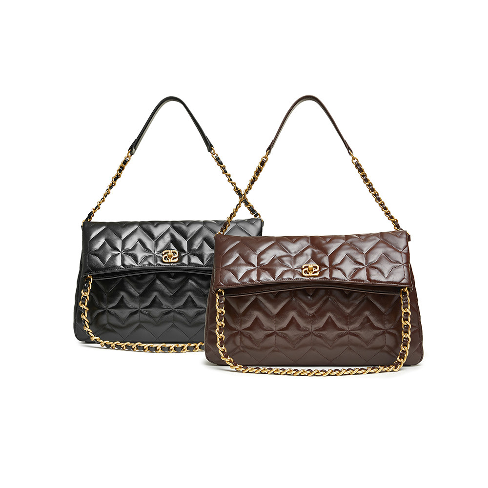 TATA菱格通勤腋下包女包包黑色托特包单肩包2024新款X3378DX4,箱包皮具/热销女包/男包,小方包,淘宝优惠券,粉丝福利购,淘宝优惠卷