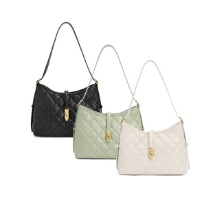 百丽女包包2024夏新款通勤小香风单肩包菱格小包腋下包X6939BX4