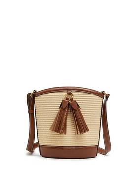 思加图2025夏季新款草香包水桶包复古编织包腋下包单肩包X8198BX5