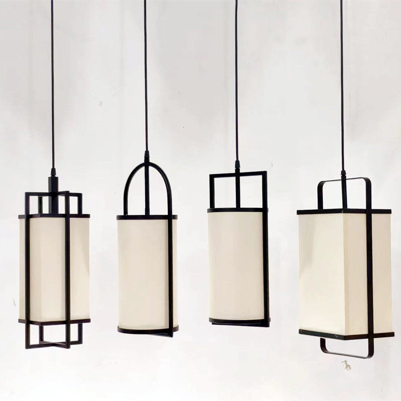 新中式禅意茶室吧台餐厅灯过道玄关背景小吊灯民宿卧室床头吊线灯