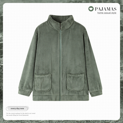 中老年女士单件上衣秋冬季珊瑚绒