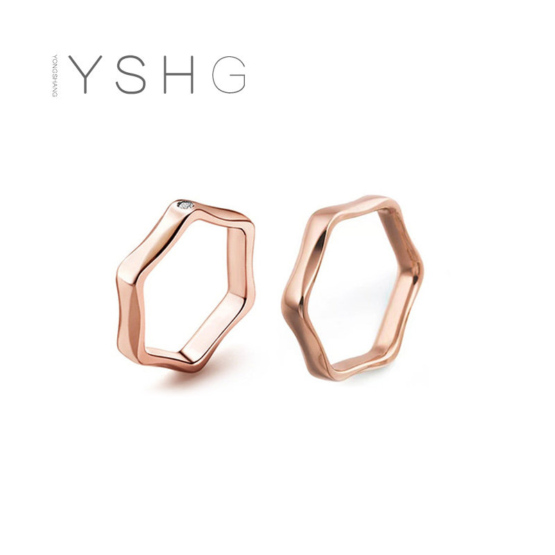 龚俊同款戒指 六边形对戒时尚个性情侣一对日式轻奢周边配饰百搭