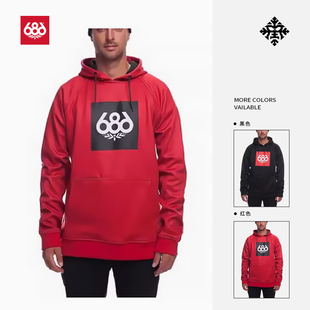 现货686单板滑雪服上衣男女同款冬季保暖帽衫防水透气卫衣大logo5