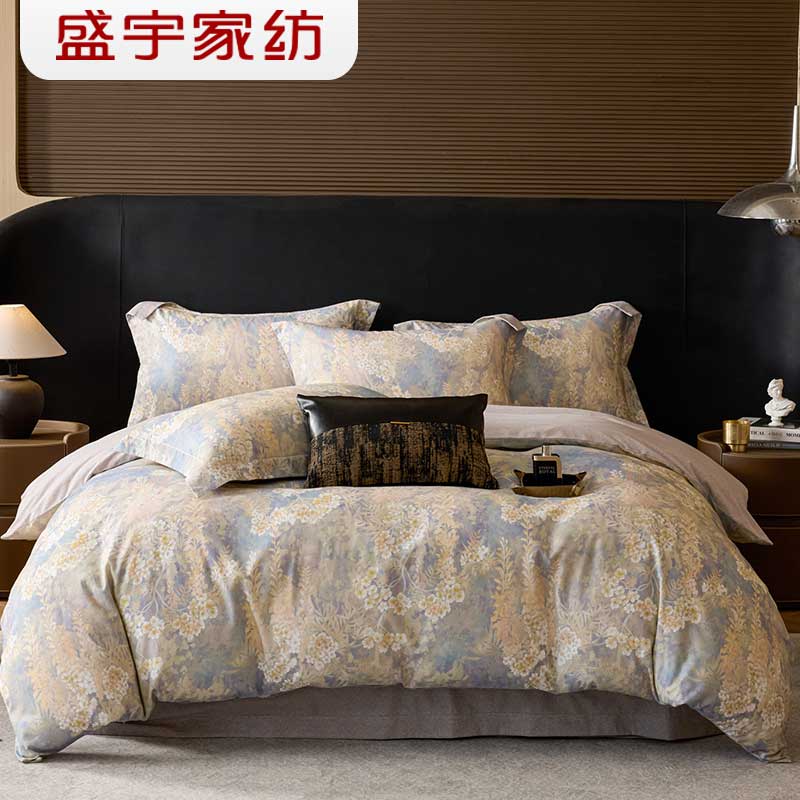 盛宇家纺 2025秋冬新品 纯棉磨毛四件套冬季加厚保暖床品 姿静图片