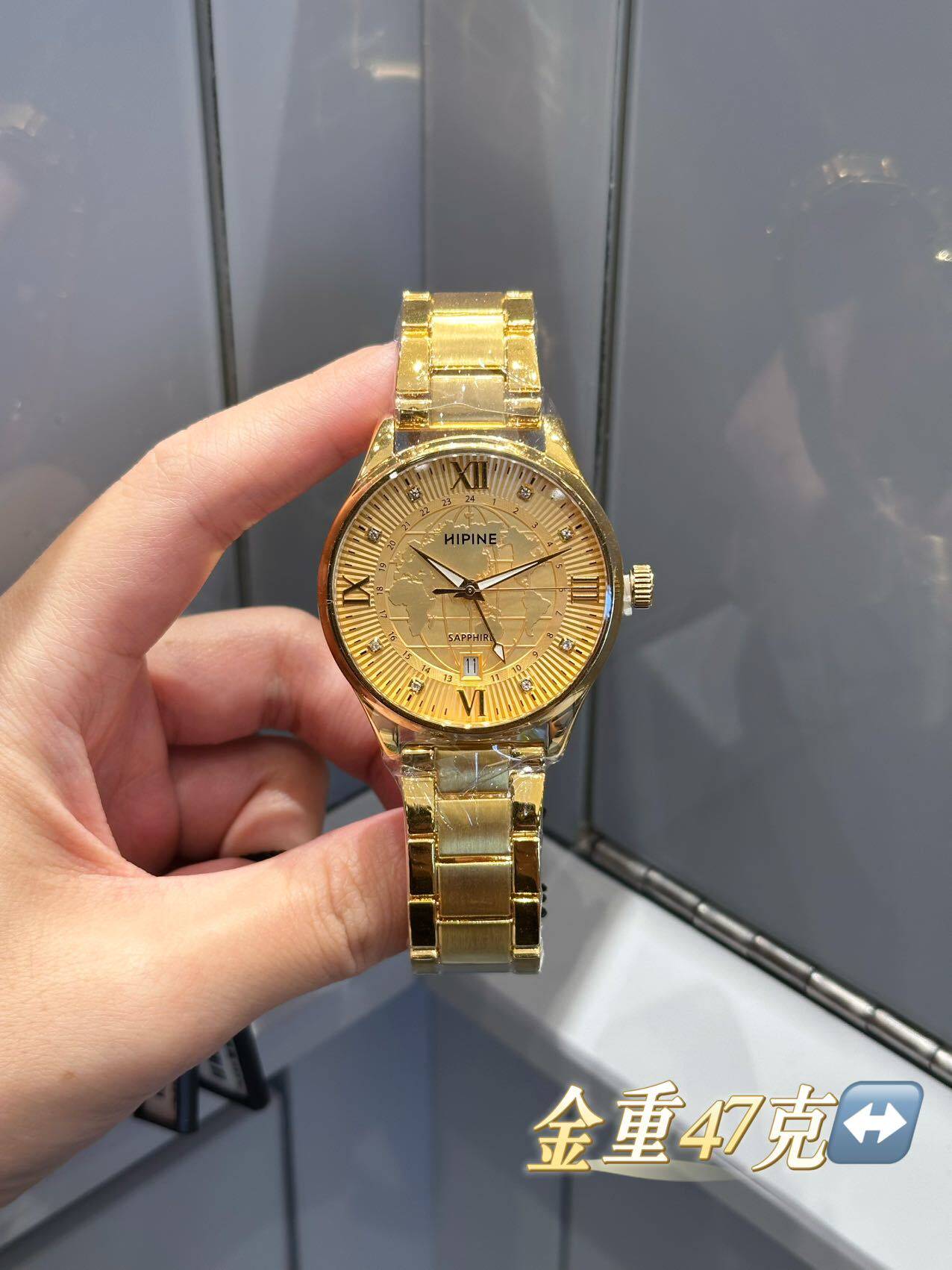 足金999西普尼黄金手表男表送男友礼物