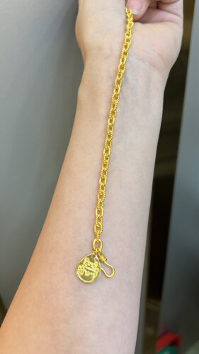 足金黄金手工手链送女友礼物