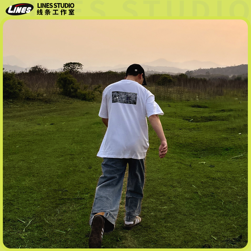 夏季纯棉印花短袖t美式复古T恤潮