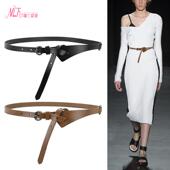 女士真皮腰带复古针扣皮带时尚 饰配连衣裙子 百搭牛皮细腰带毛衣装