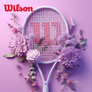 Wilson威尔胜薰衣草紫色浅色女子网球拍全碳素一体训练回弹进阶拍