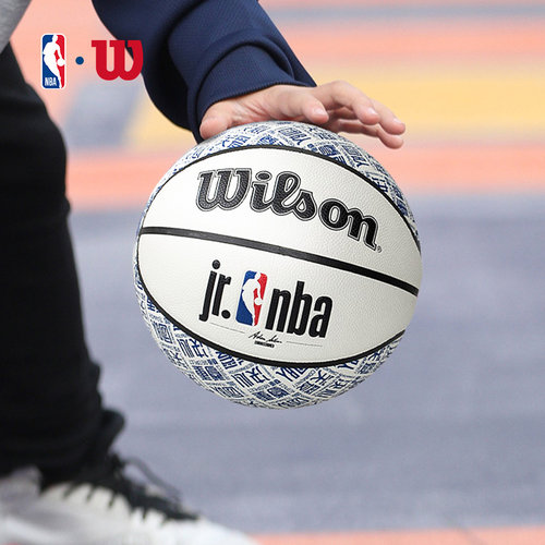 wilsonPU球5号篮球礼盒儿童送礼