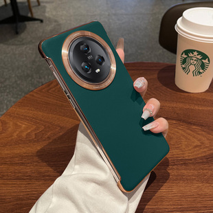 适用荣耀magic5手机壳新款皮纹Magic4pro电镀无边框magic3防摔保护套por裸机手感MAGIC5高级感商务男高档个性